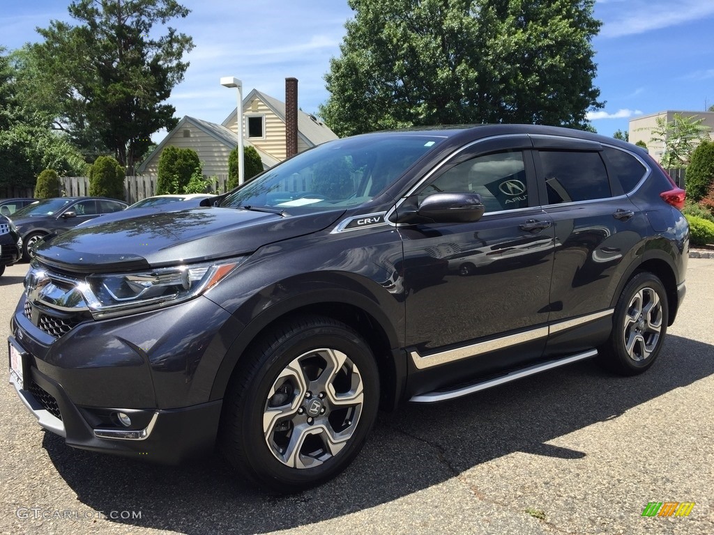 2017 CR-V EX-L AWD - Gunmetal Metallic / Gray photo #7