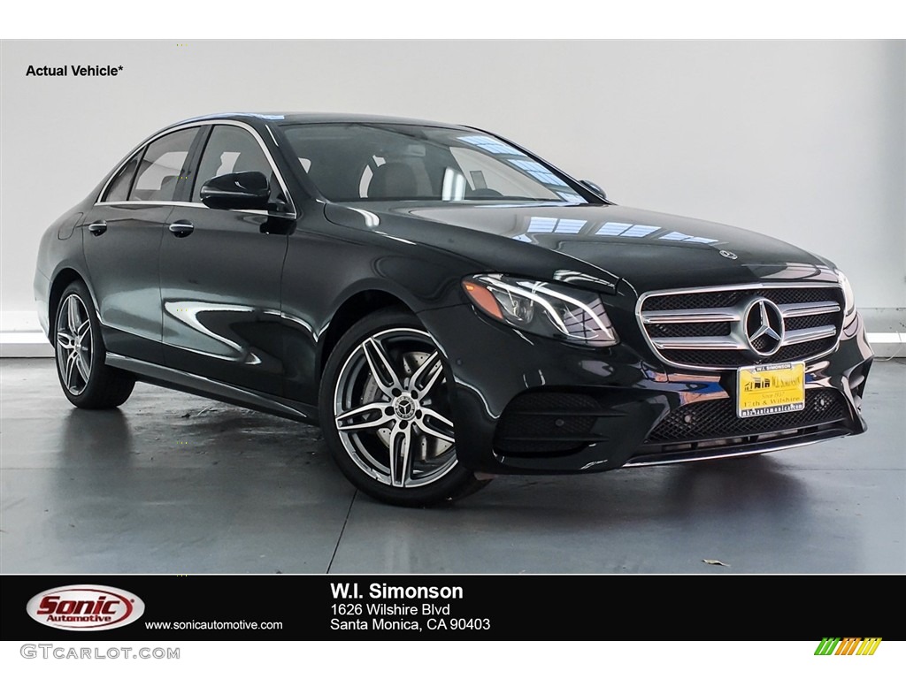 2018 E 400 4Matic Sedan - Black / Nut Brown/Black photo #1