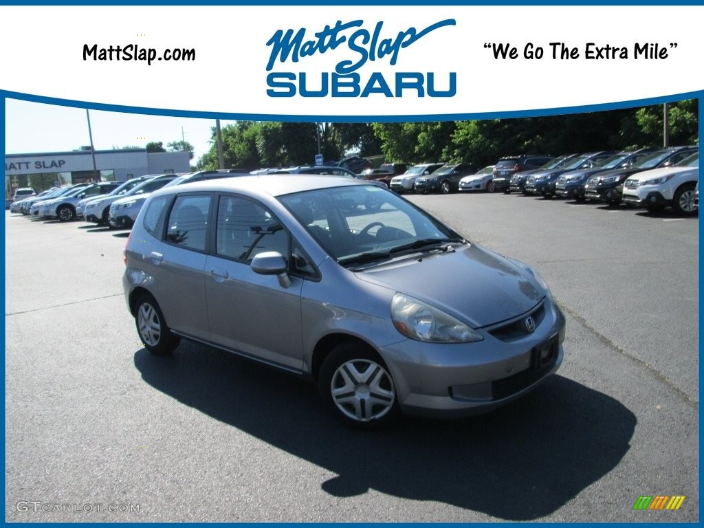 2008 Fit Hatchback - Storm Silver Metallic / Black/Grey photo #1