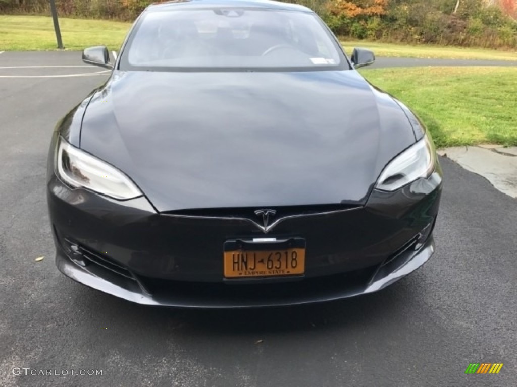 2016 Model S 75D - Midnight Silver Metallic / Black photo #4