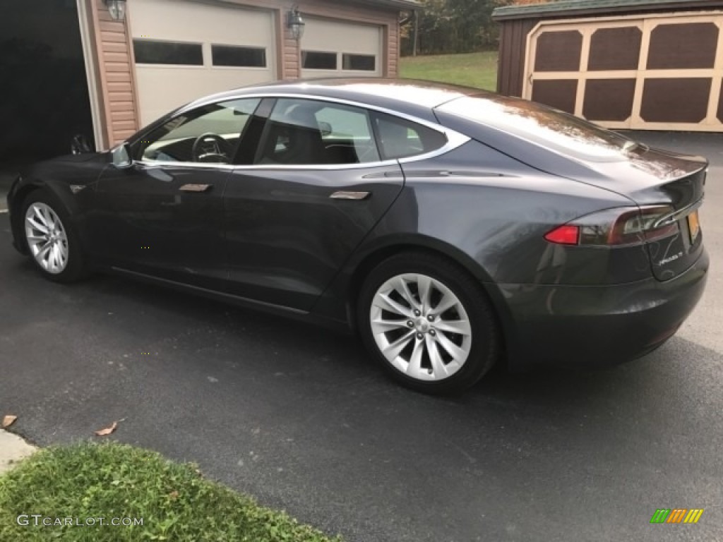 2016 Model S 75D - Midnight Silver Metallic / Black photo #8
