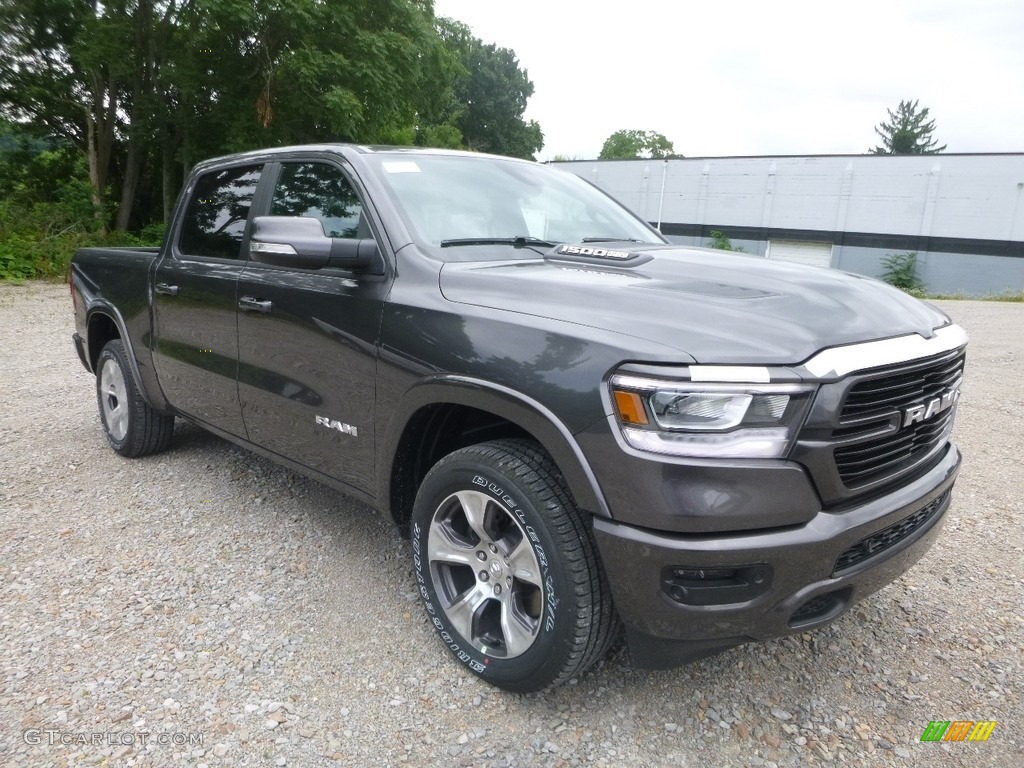 2019 1500 Laramie Crew Cab 4x4 - Granite Crystal Metallic / Black photo #7