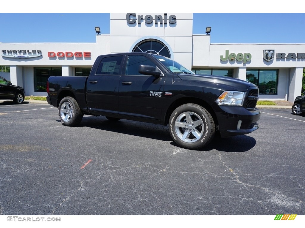 2018 1500 Express Crew Cab - Brilliant Black Crystal Pearl / Black/Diesel Gray photo #1