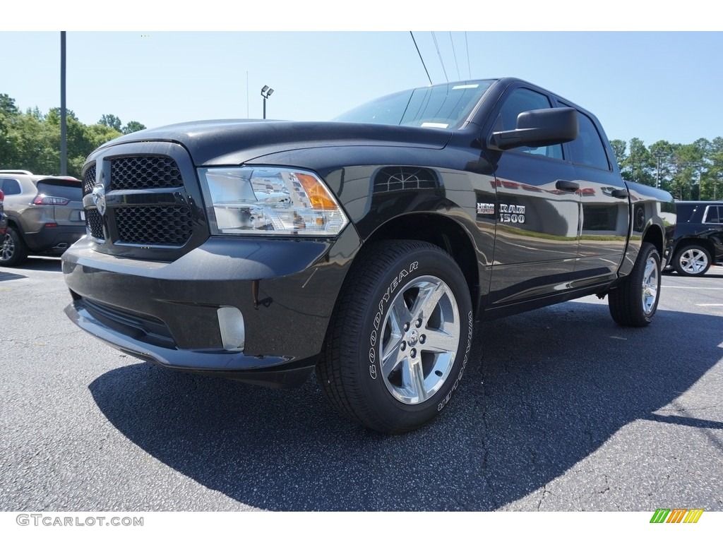 2018 1500 Express Crew Cab - Brilliant Black Crystal Pearl / Black/Diesel Gray photo #3