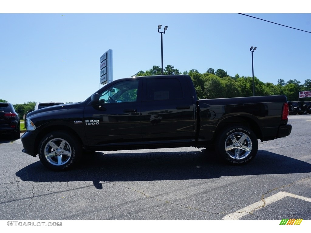 2018 1500 Express Crew Cab - Brilliant Black Crystal Pearl / Black/Diesel Gray photo #11