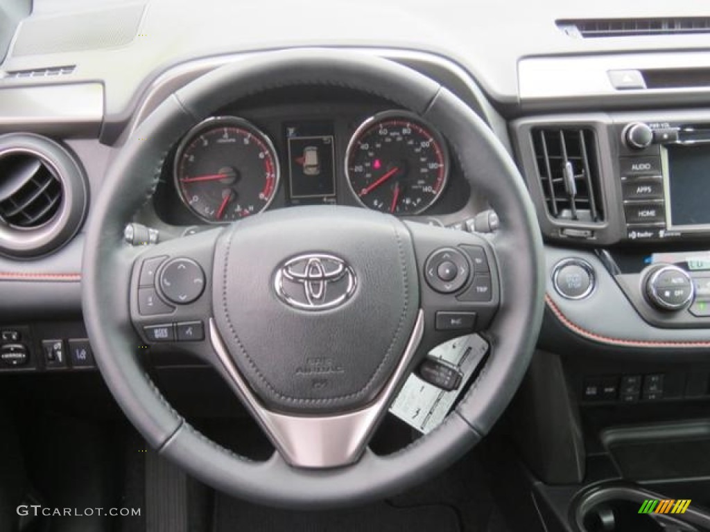 2018 Toyota RAV4 SE Black Steering Wheel Photo #127948592