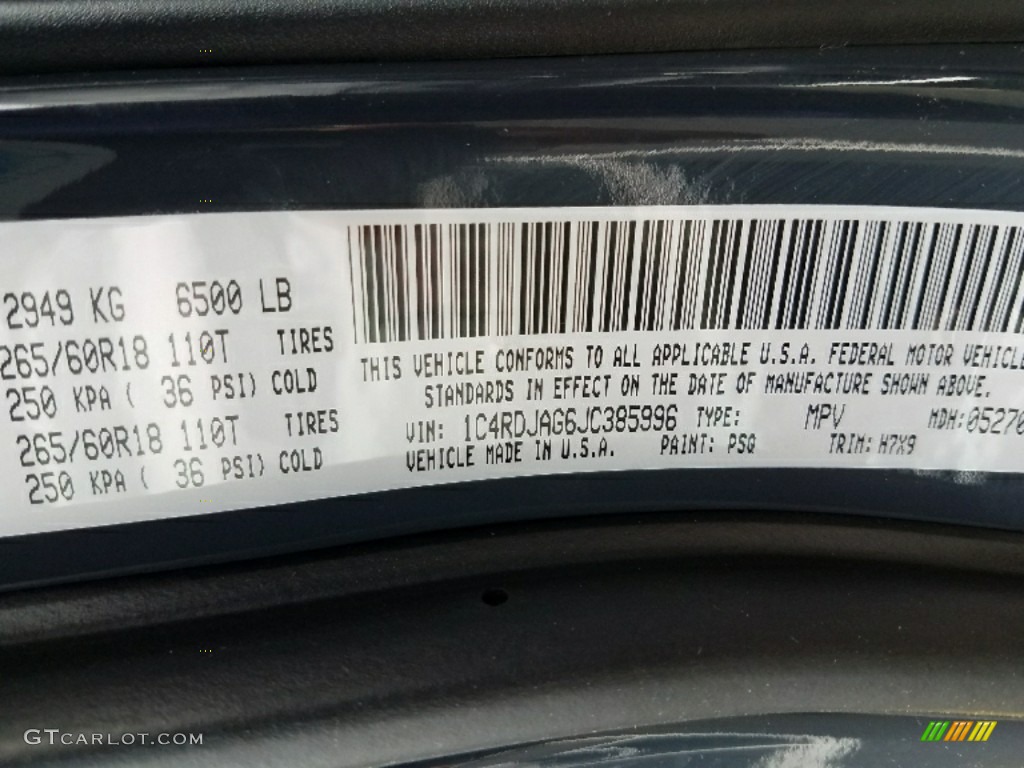 2018 Durango SXT AWD - Bruiser Gray / Black photo #9