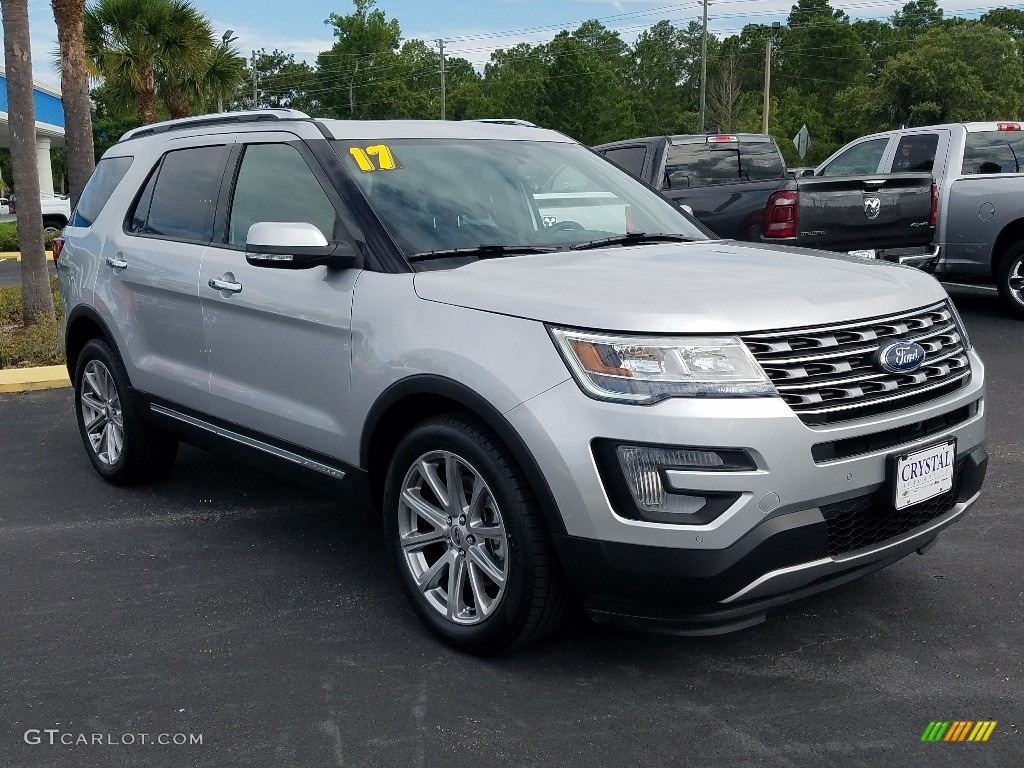 2017 Explorer Limited 4WD - Ingot Silver / Ebony Black photo #7