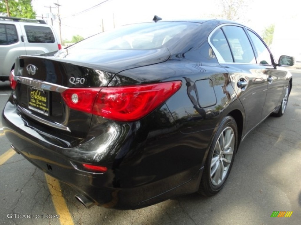 2014 Q 50 3.7 AWD Premium - Black Obsidian / Graphite photo #4