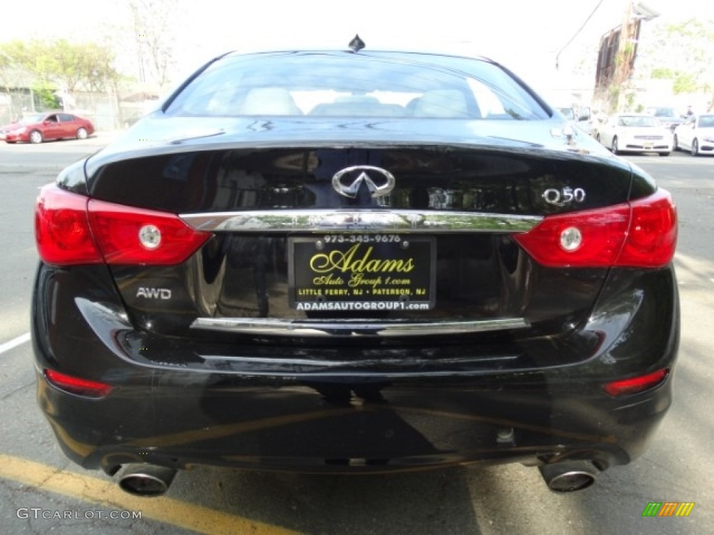 2014 Q 50 3.7 AWD Premium - Black Obsidian / Graphite photo #5