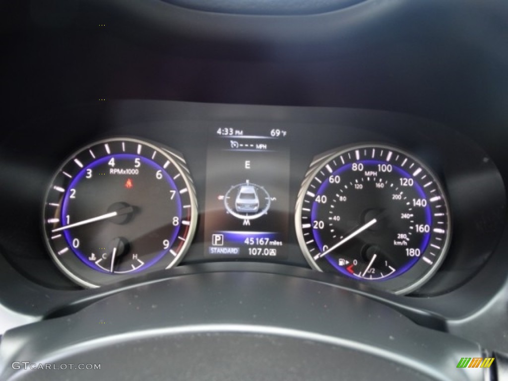 2014 Q 50 3.7 AWD Premium - Black Obsidian / Graphite photo #22