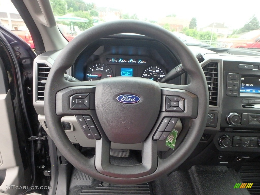 2018 Ford F350 Super Duty XL SuperCab 4x4 Earth Gray Steering Wheel Photo #127953791