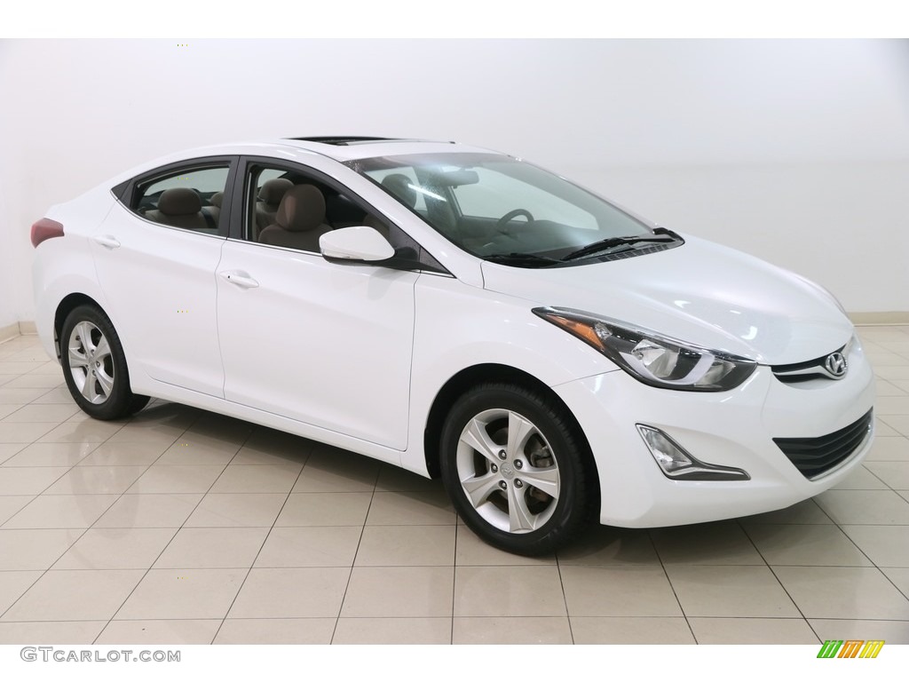 2016 Elantra Value Edition - White / Beige photo #1