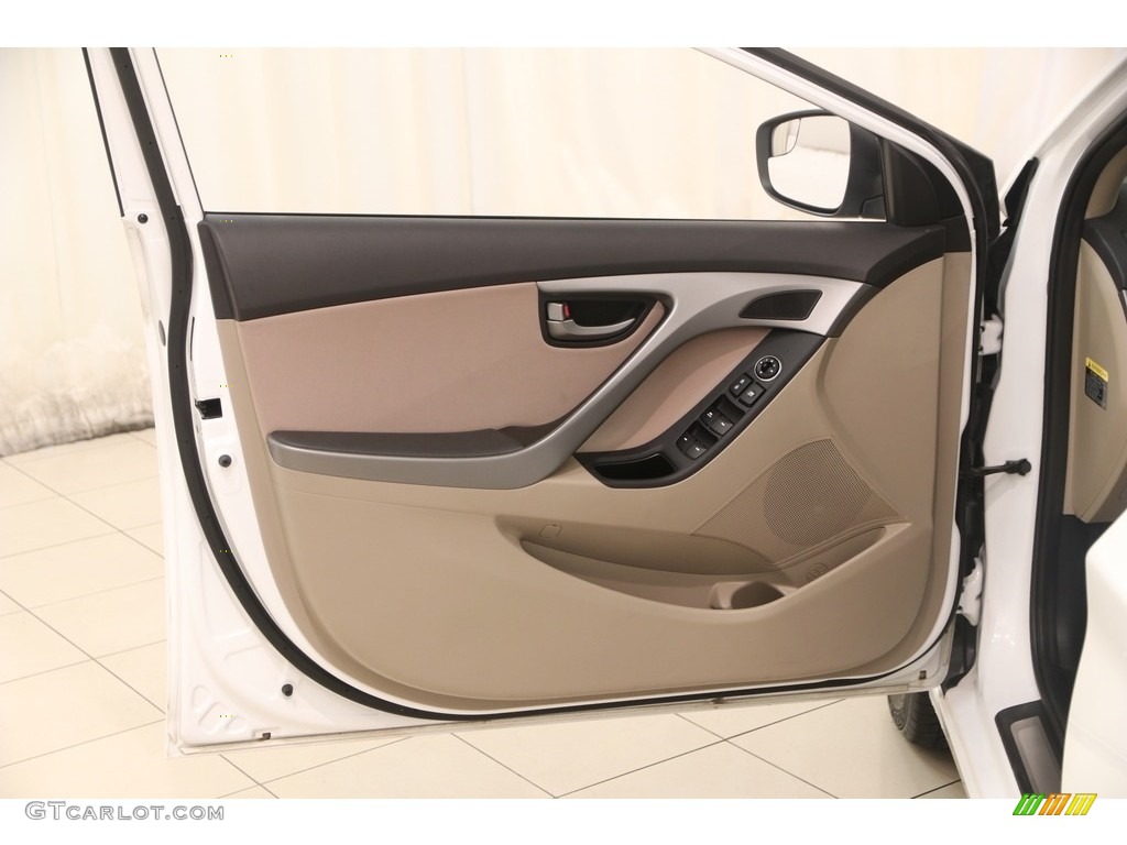 2016 Elantra Value Edition - White / Beige photo #4