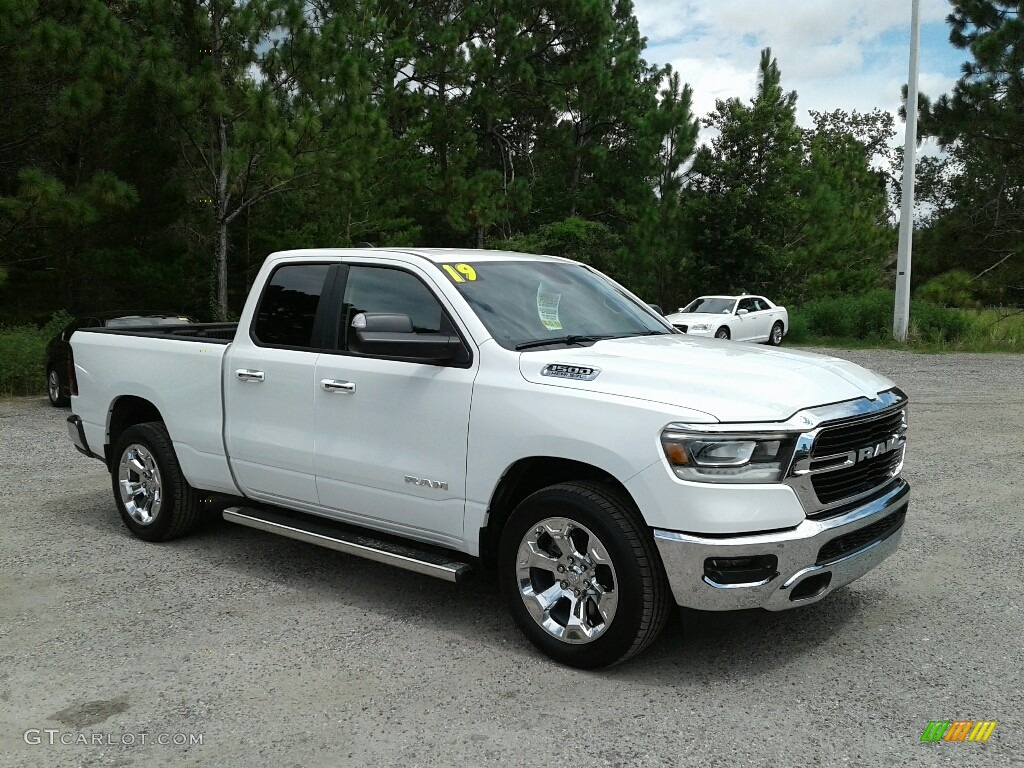 2019 1500 Big Horn Quad Cab - Bright White / Black/Diesel Gray photo #7