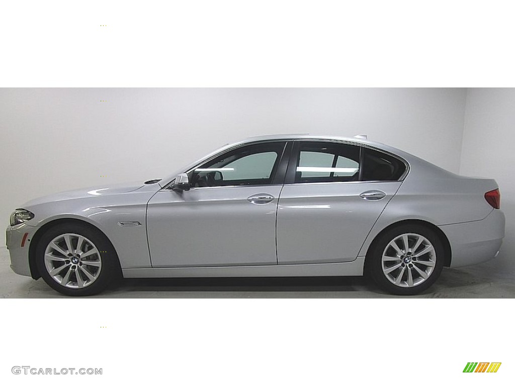 2014 5 Series 550i Sedan - Glacier Silver Metallic / Black photo #2