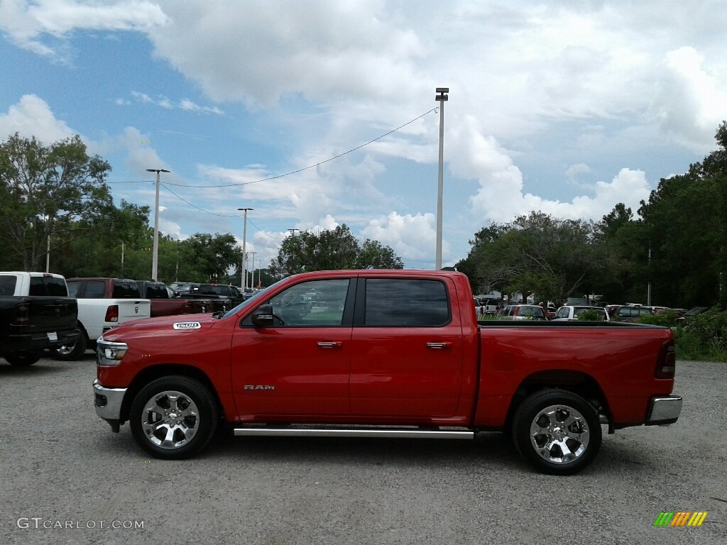 2019 1500 Big Horn Crew Cab - Flame Red / Black/Diesel Gray photo #2