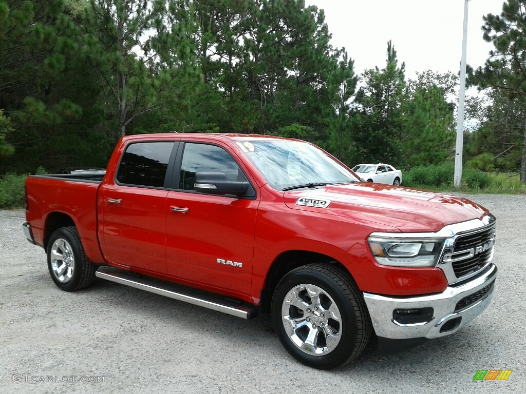 2019 1500 Big Horn Crew Cab - Flame Red / Black/Diesel Gray photo #7