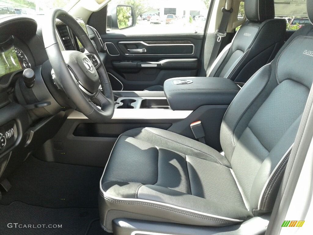 Black Interior 2019 Ram 1500 Laramie Crew Cab Photo #127959842