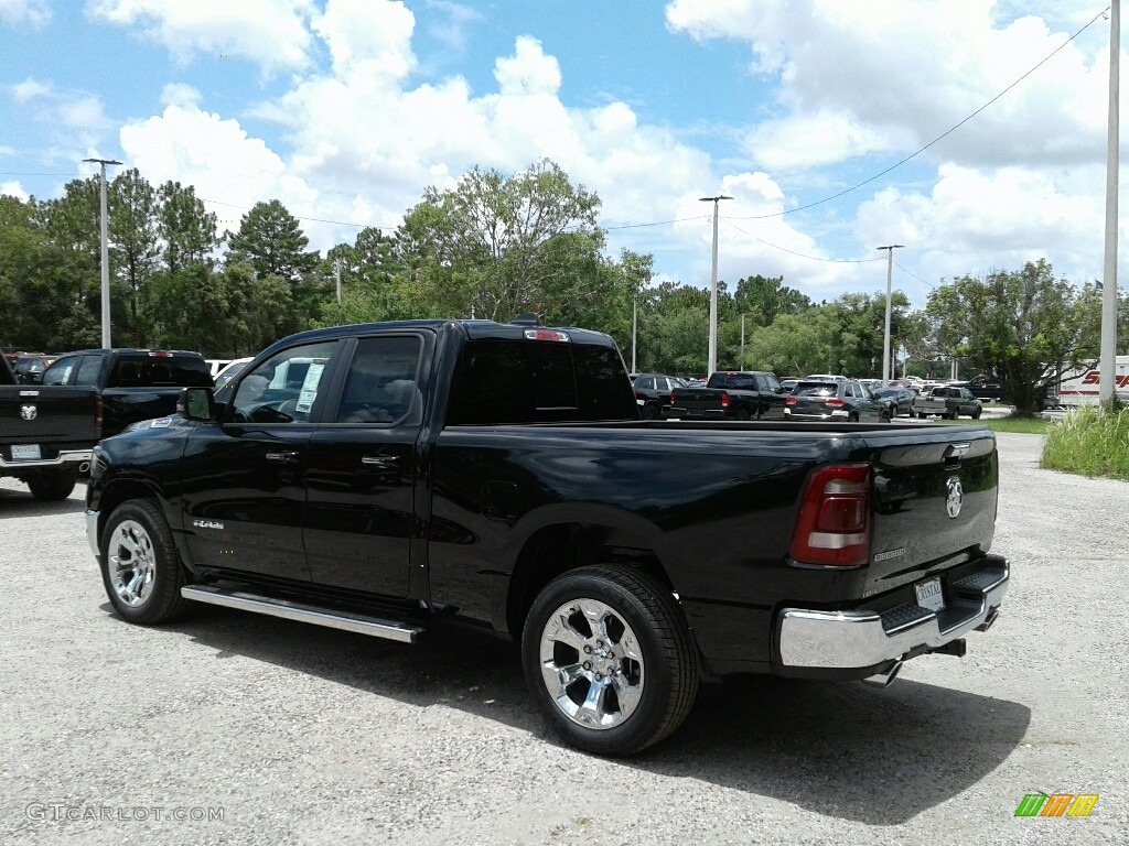 2019 1500 Big Horn Quad Cab - Diamond Black Crystal Pearl / Black/Diesel Gray photo #3