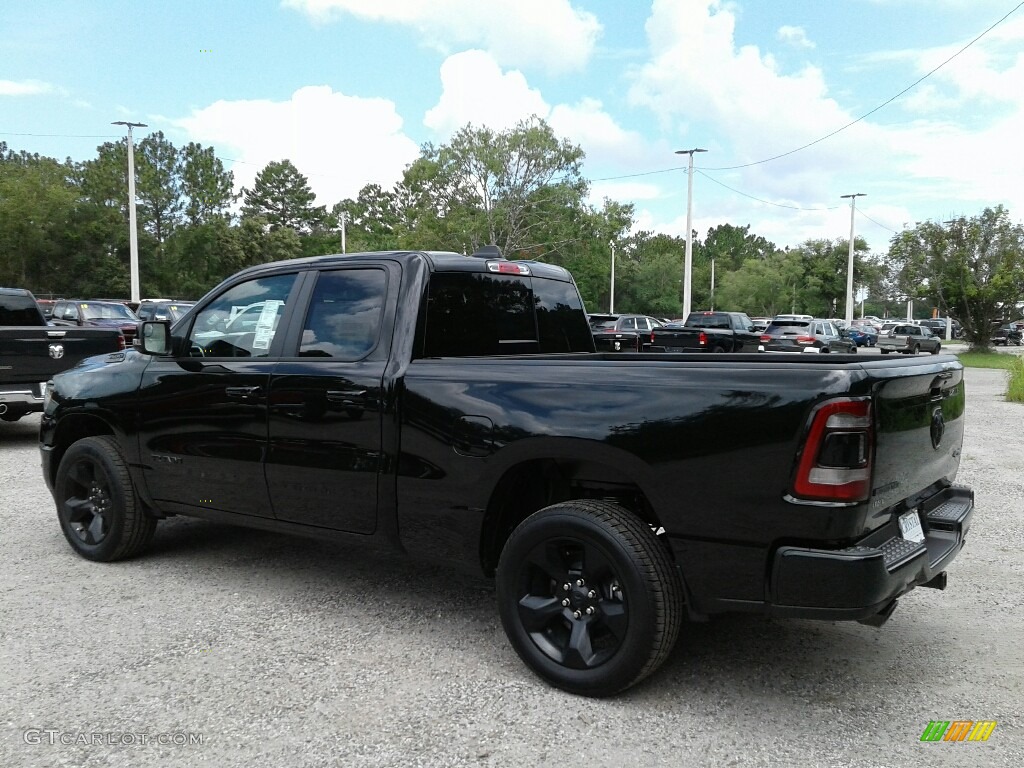 2019 1500 Big Horn Black Quad Cab 4x4 - Diamond Black Crystal Pearl / Black/Diesel Gray photo #3