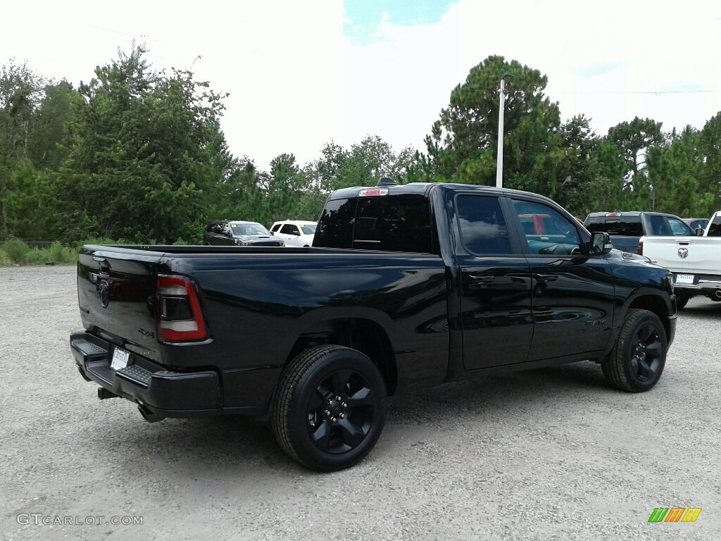 2019 1500 Big Horn Black Quad Cab 4x4 - Diamond Black Crystal Pearl / Black/Diesel Gray photo #5