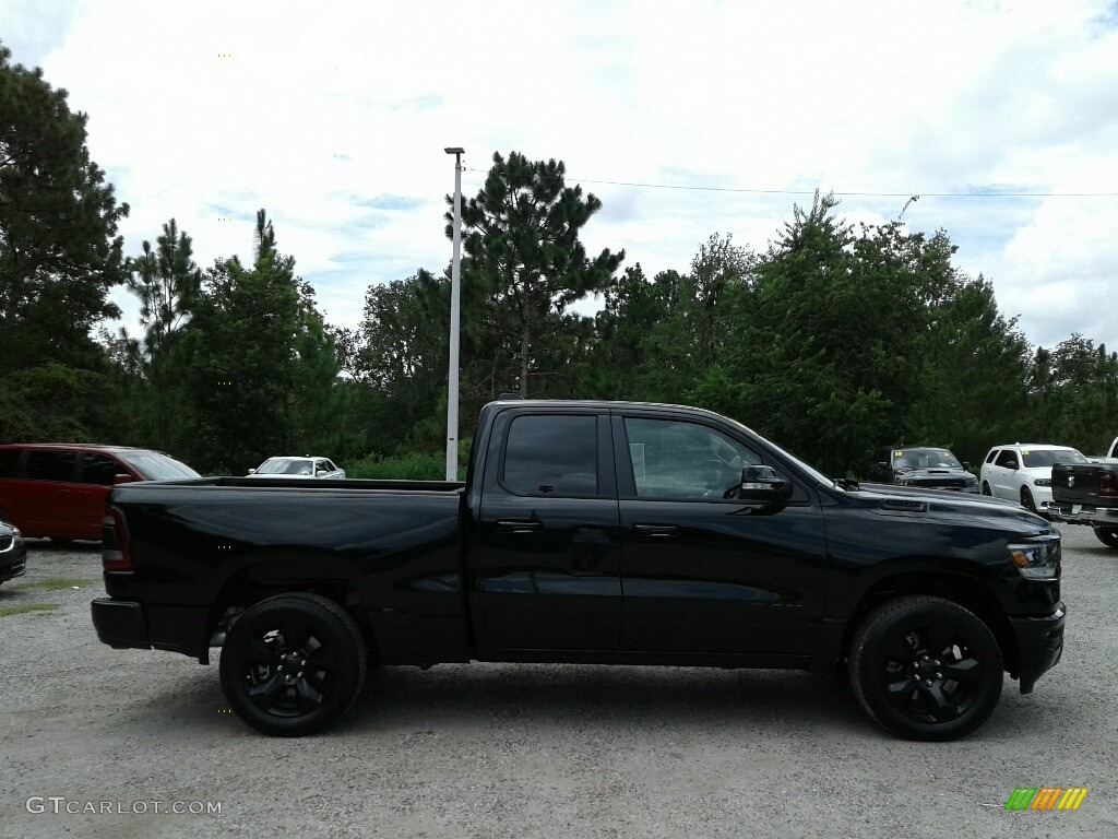 2019 1500 Big Horn Black Quad Cab 4x4 - Diamond Black Crystal Pearl / Black/Diesel Gray photo #6
