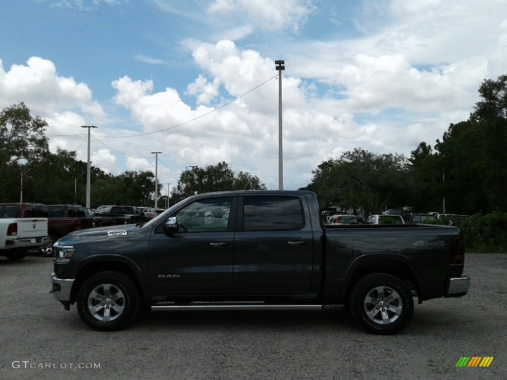 2019 1500 Laramie Crew Cab 4x4 - Granite Crystal Metallic / Black photo #2