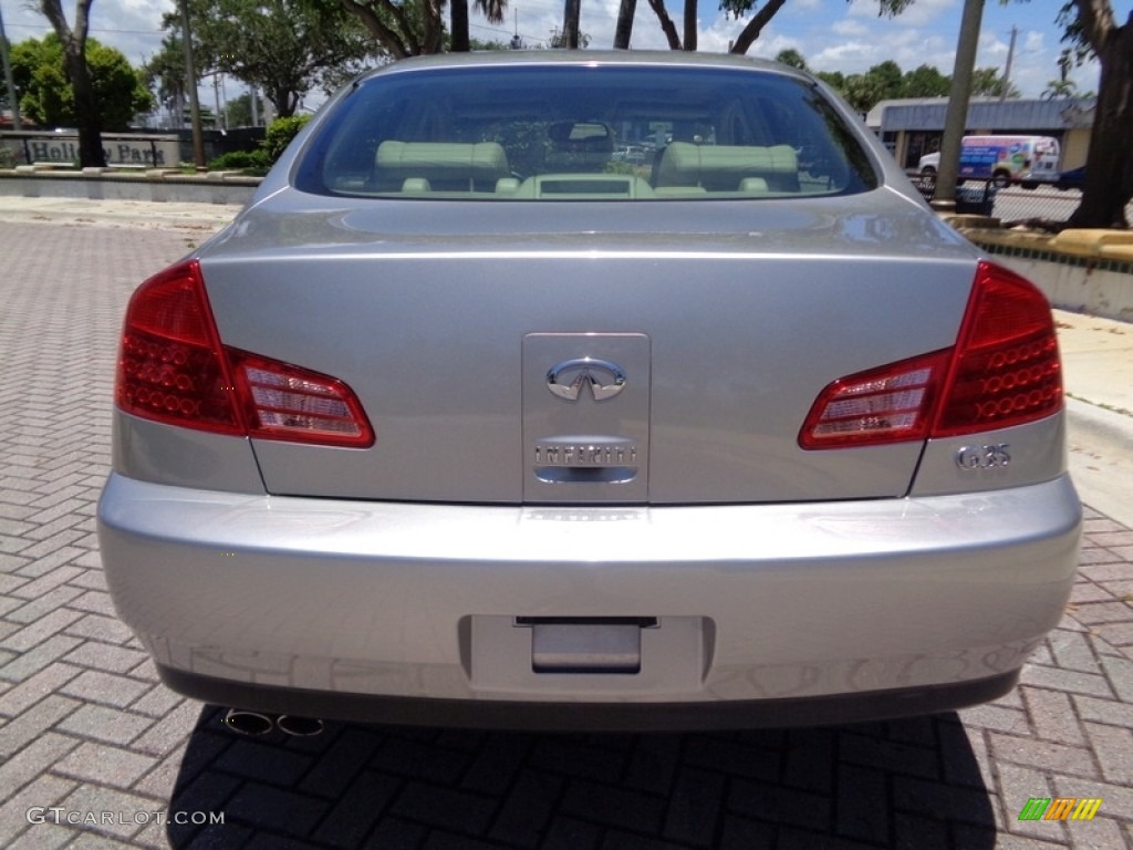 2003 G 35 Sedan - Brilliant Silver Metallic / Willow photo #7