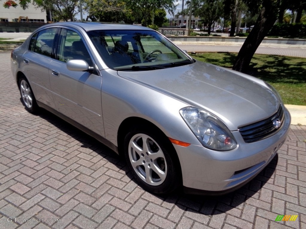2003 G 35 Sedan - Brilliant Silver Metallic / Willow photo #13
