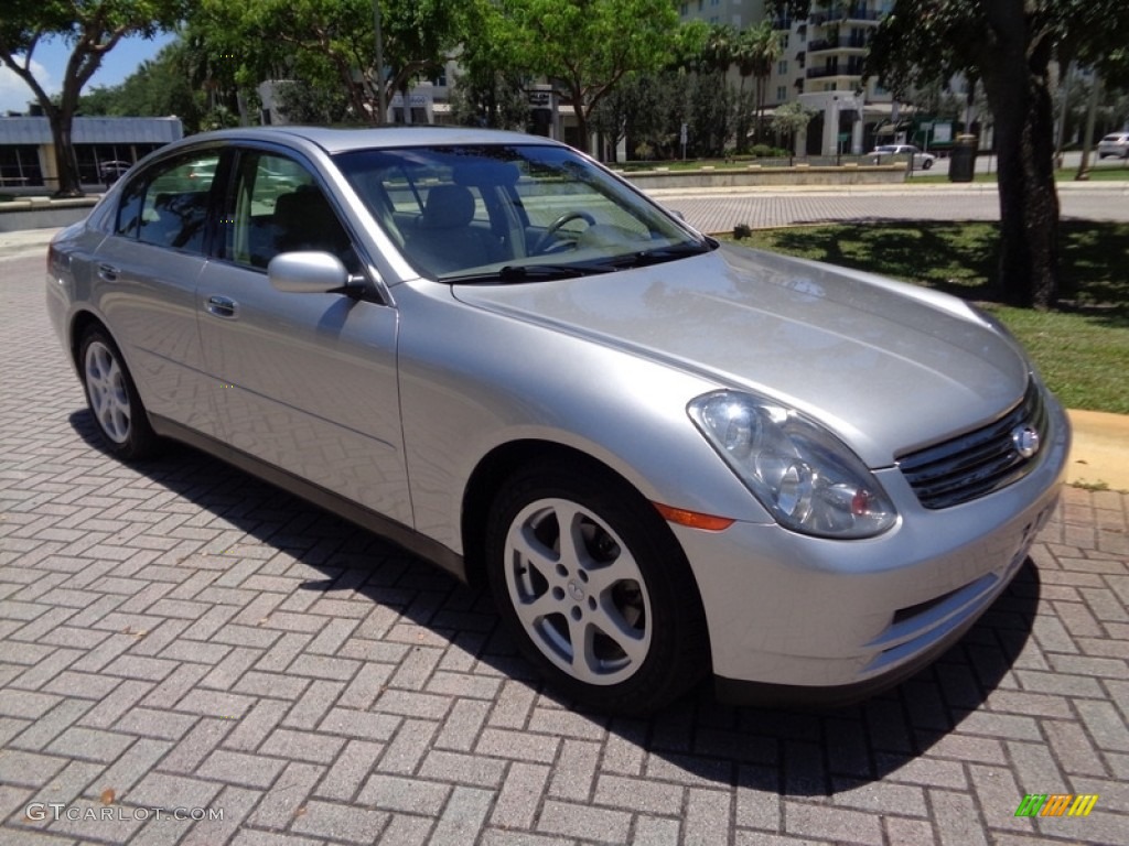 2003 G 35 Sedan - Brilliant Silver Metallic / Willow photo #60
