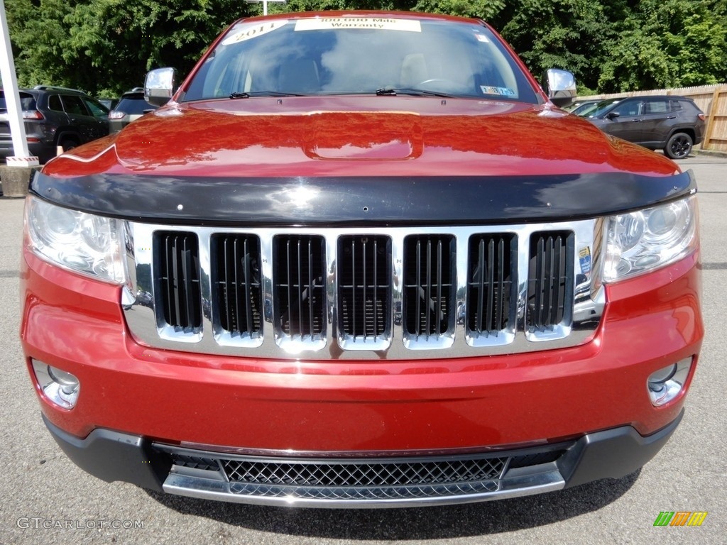 2011 Grand Cherokee Limited 4x4 - Inferno Red Crystal Pearl / Black/Light Frost Beige photo #9