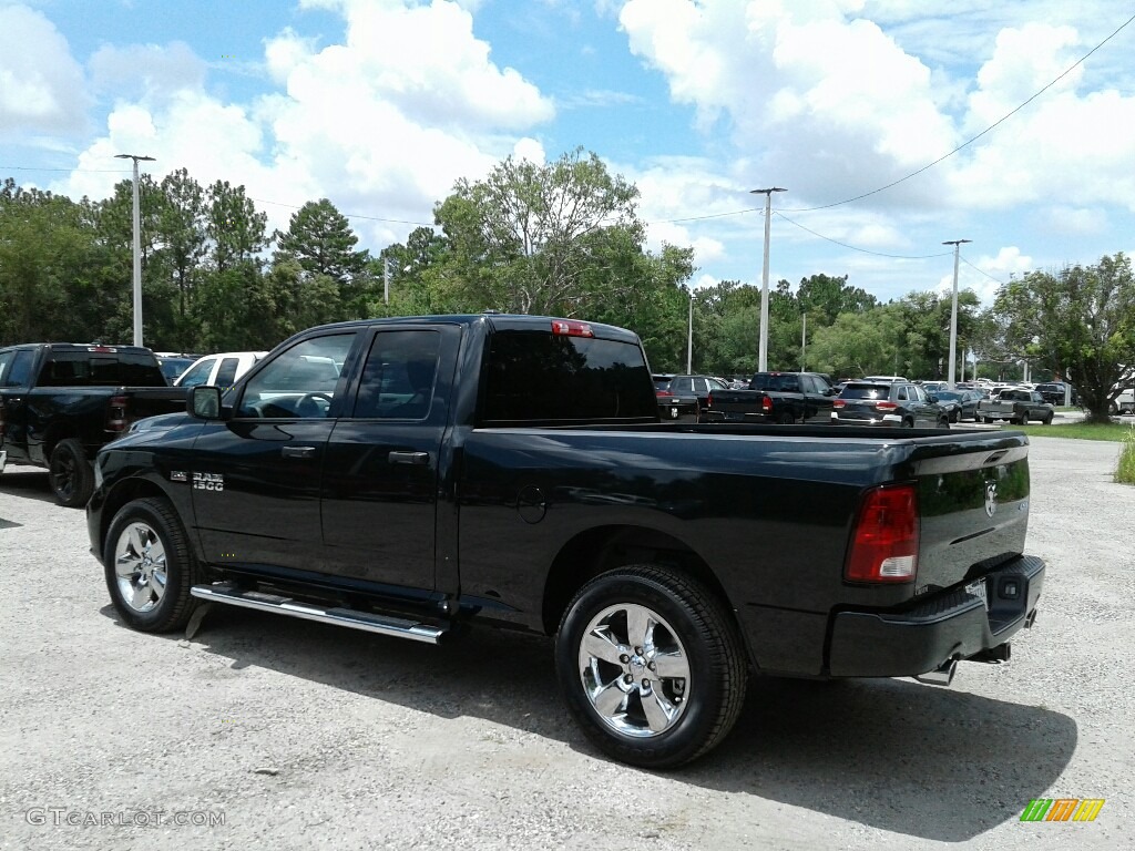 2018 1500 Express Quad Cab 4x4 - Brilliant Black Crystal Pearl / Black/Diesel Gray photo #3