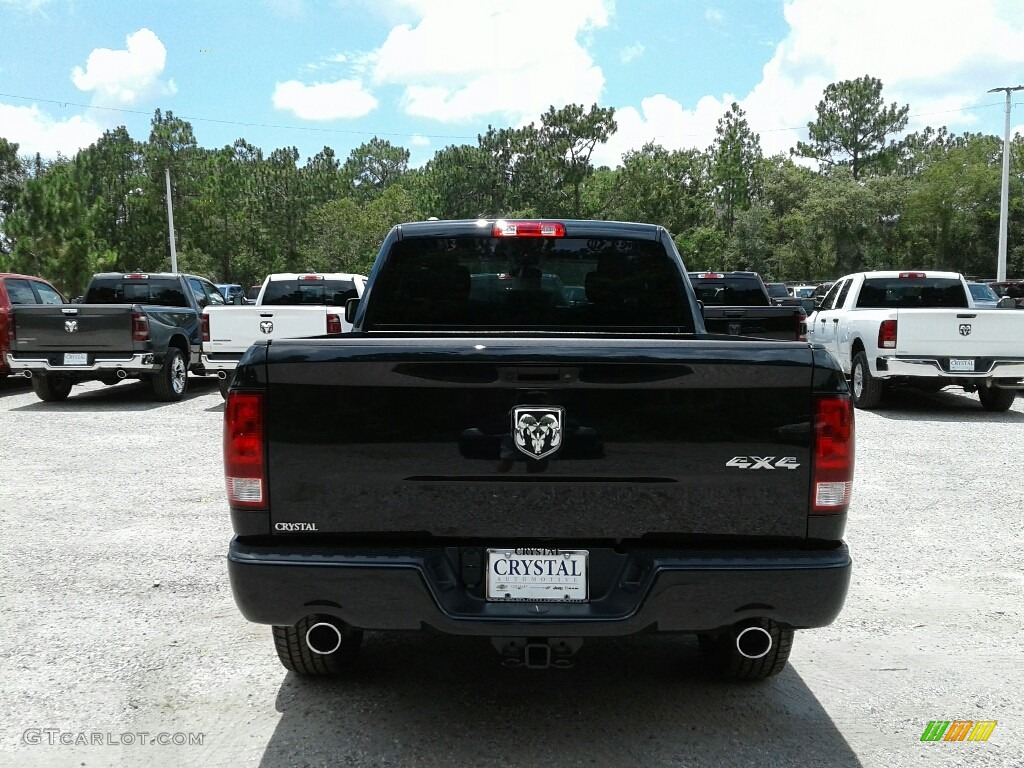 2018 1500 Express Quad Cab 4x4 - Brilliant Black Crystal Pearl / Black/Diesel Gray photo #4