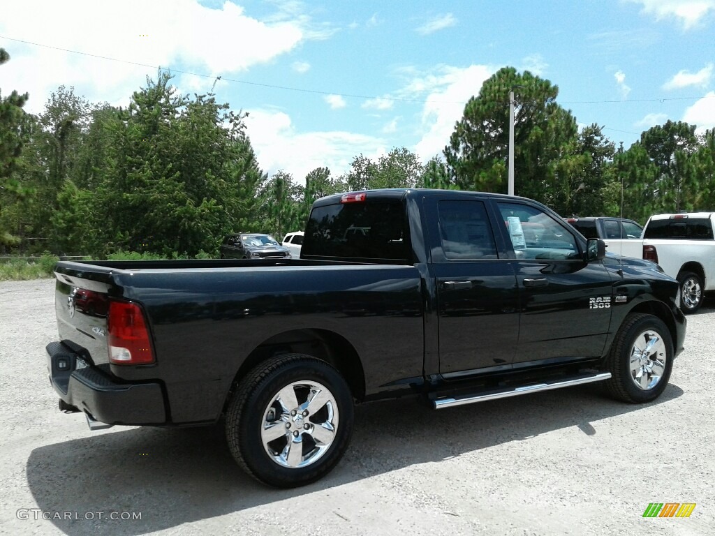 2018 1500 Express Quad Cab 4x4 - Brilliant Black Crystal Pearl / Black/Diesel Gray photo #5
