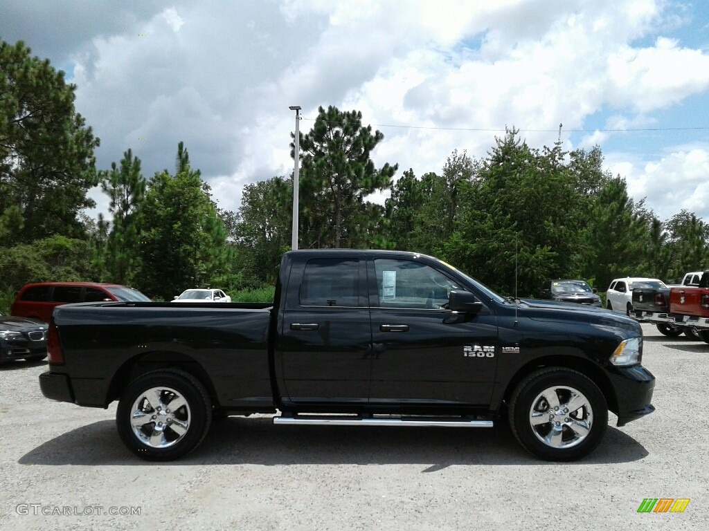 2018 1500 Express Quad Cab 4x4 - Brilliant Black Crystal Pearl / Black/Diesel Gray photo #6
