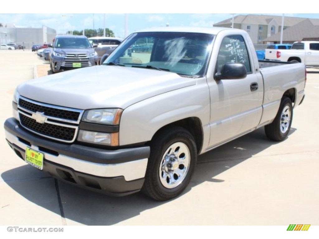 2006 Silverado 1500 LS Regular Cab - Silver Birch Metallic / Dark Charcoal photo #3