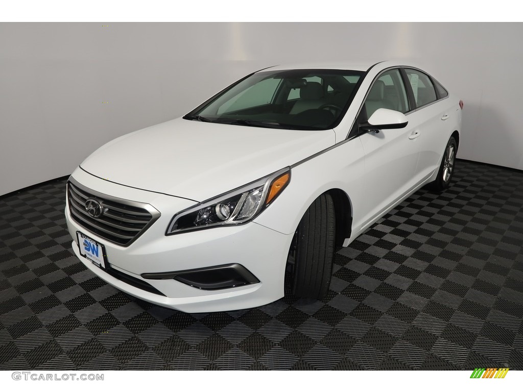 2016 Sonata SE - Quartz White Pearl / Gray photo #8