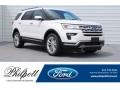2018 White Platinum Ford Explorer Limited 4WD  photo #1