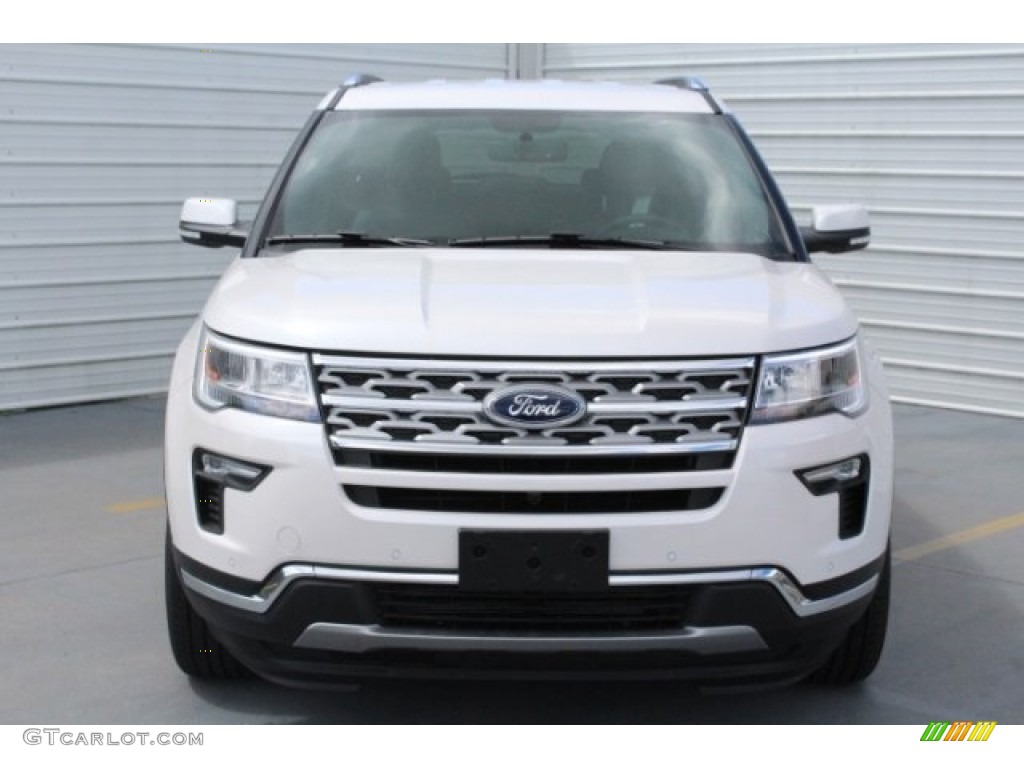 2018 Explorer Limited 4WD - White Platinum / Ebony Black photo #2