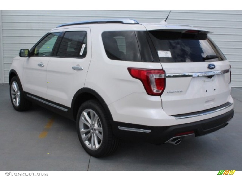 2018 Explorer Limited 4WD - White Platinum / Ebony Black photo #7