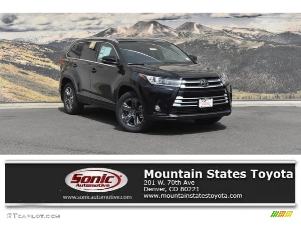 Midnight Black Metallic Toyota Highlander