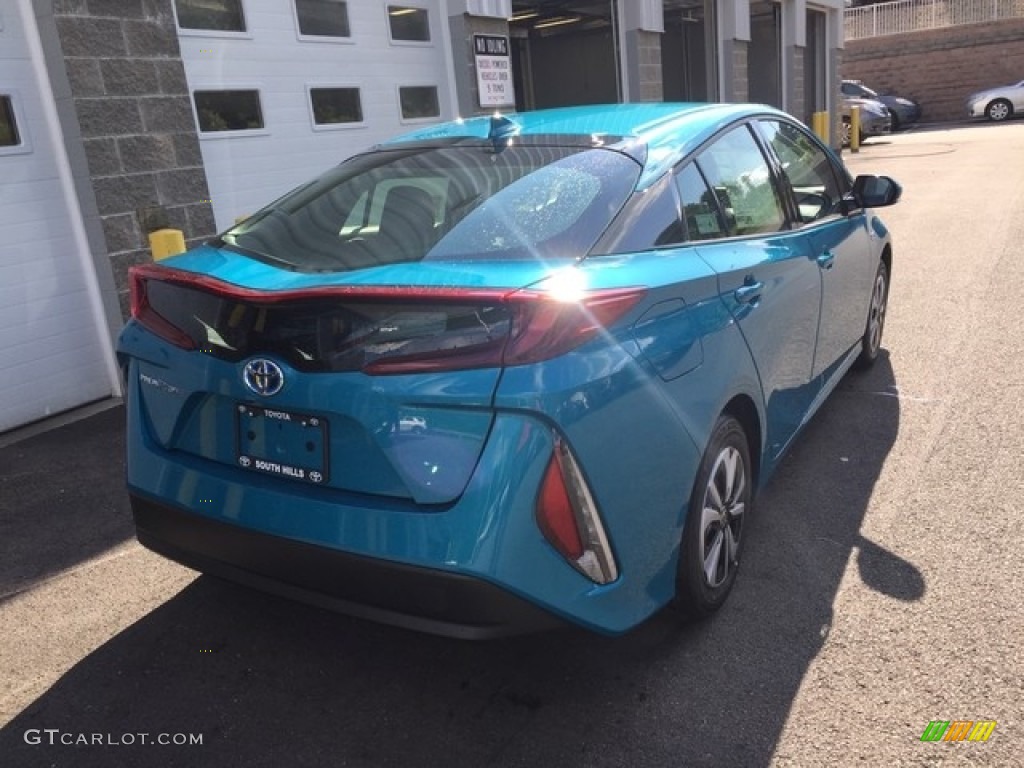 2018 Prius Prime Plus - Blue Magnetism / Black photo #3