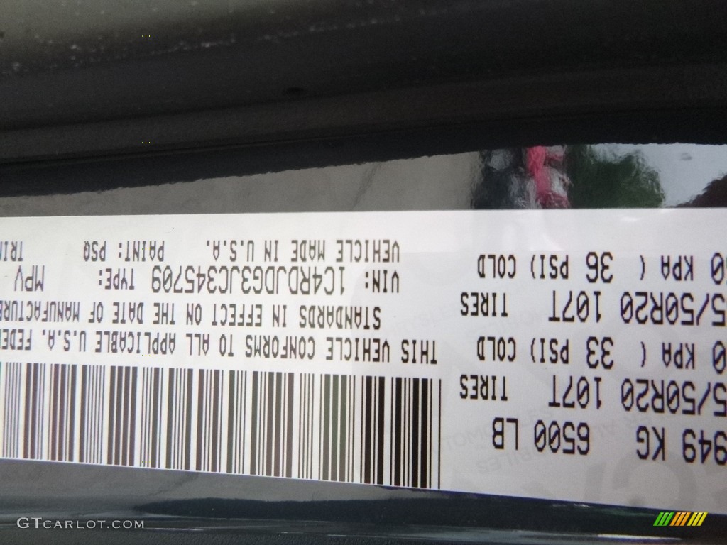 2018 Durango GT AWD - Bruiser Gray / Black photo #15