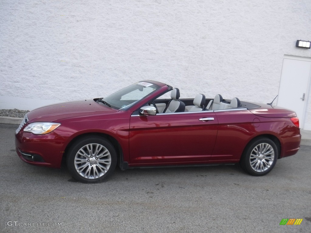 2012 200 Limited Convertible - Deep Cherry Red Crystal Pearl Coat / Black/Light Frost photo #5