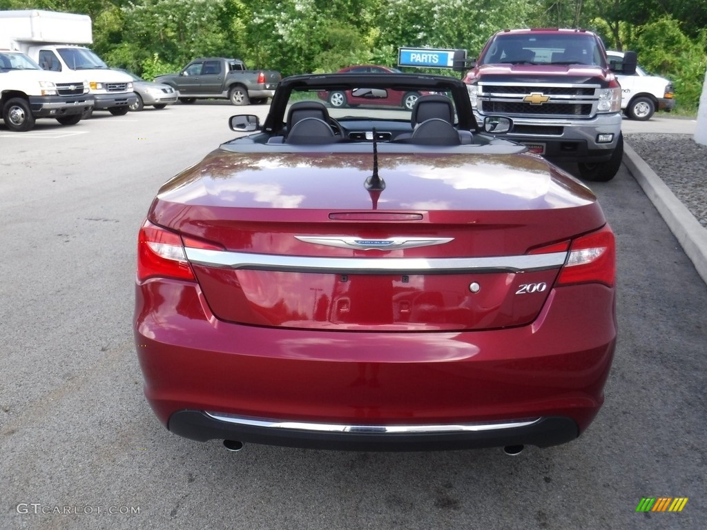 2012 200 Limited Convertible - Deep Cherry Red Crystal Pearl Coat / Black/Light Frost photo #13