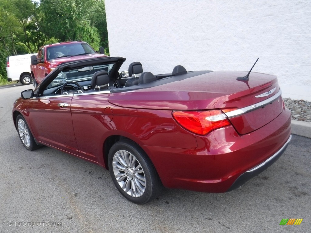 2012 200 Limited Convertible - Deep Cherry Red Crystal Pearl Coat / Black/Light Frost photo #15