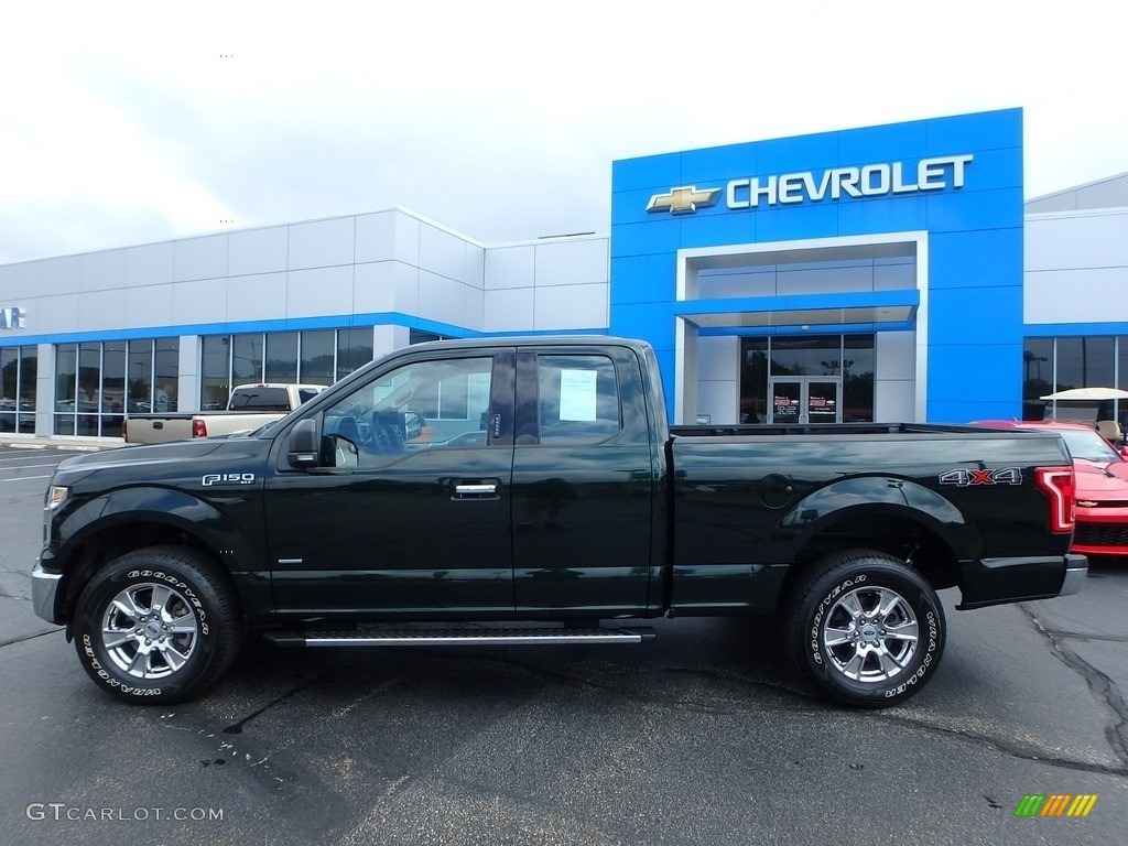 2016 F150 XLT SuperCab 4x4 - Green Gem / Medium Earth Gray photo #3