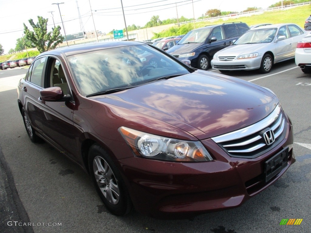 2012 Accord LX Premium Sedan - Basque Red Pearl II / Ivory photo #7