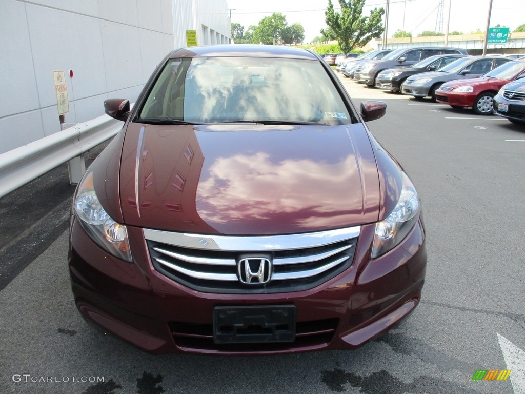 2012 Accord LX Premium Sedan - Basque Red Pearl II / Ivory photo #8